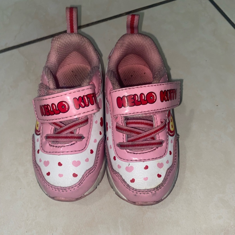 Hello Kitty Pink and White Heart Sneakers